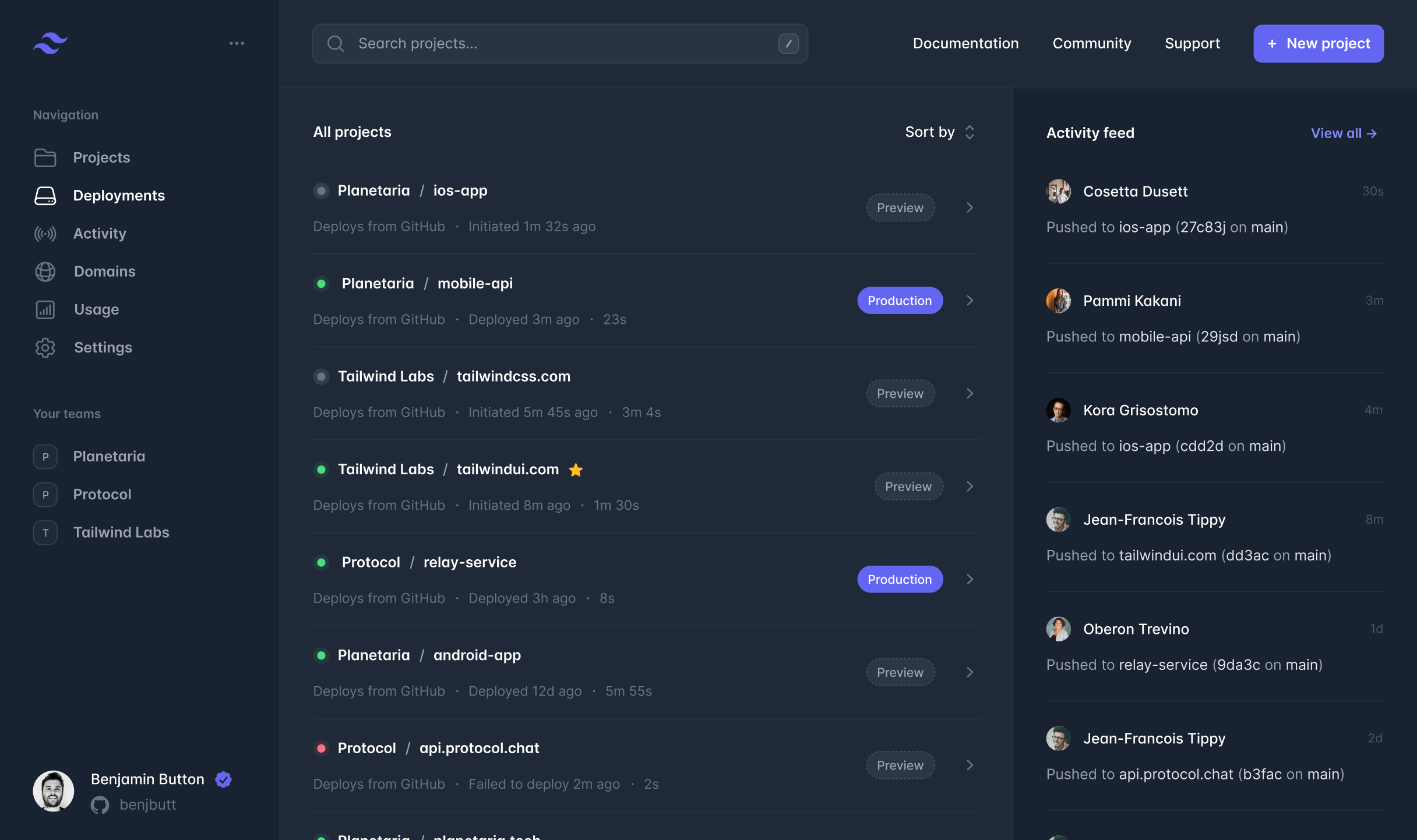 Project App Screenshot